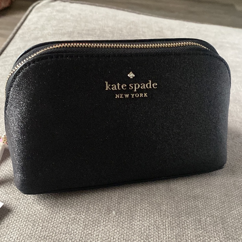 Kate Spade Tinsel Glitter make up bag NEW!